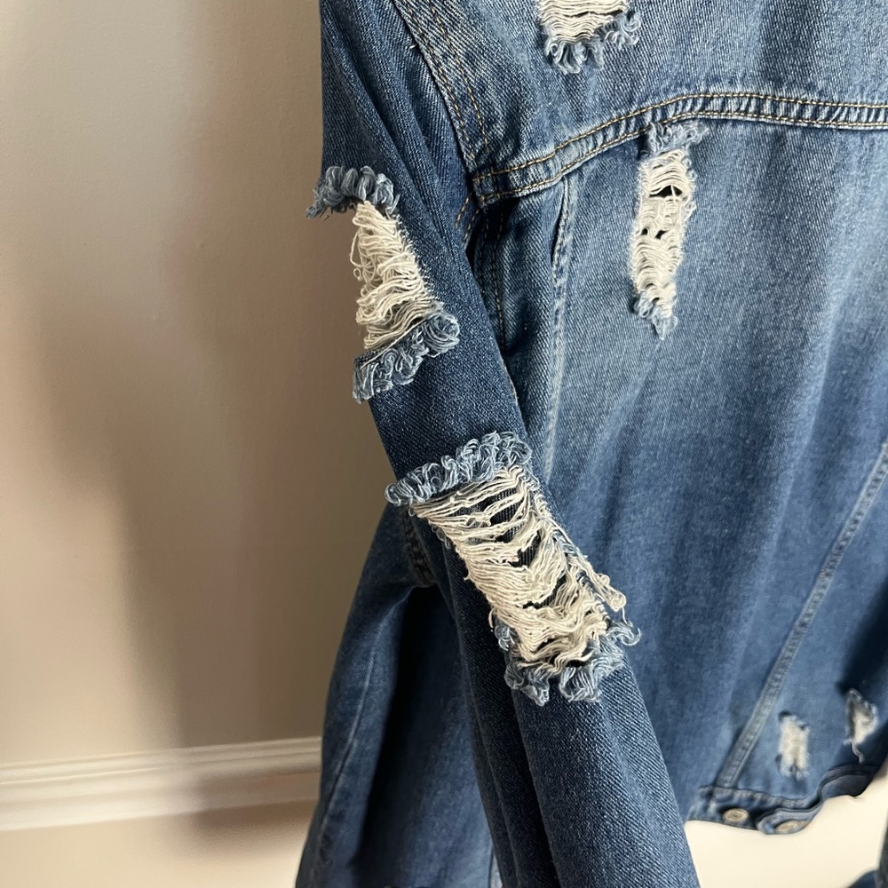 Distressed Denim Jacket - Picture 4 of 5